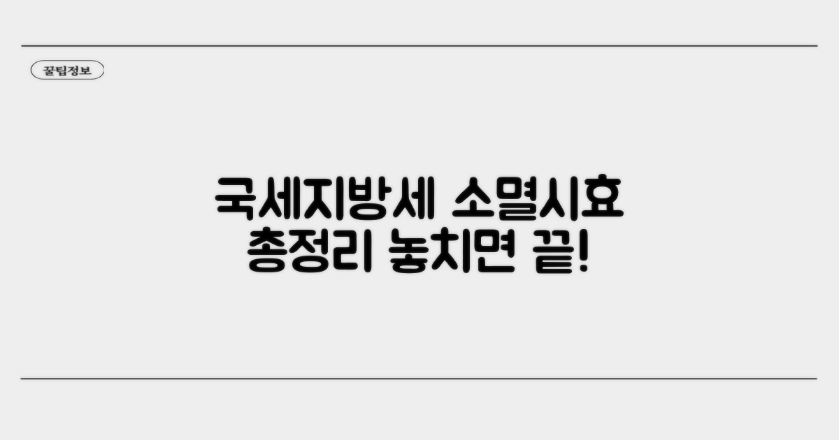 국세와 지방세, 소멸시효 총정리