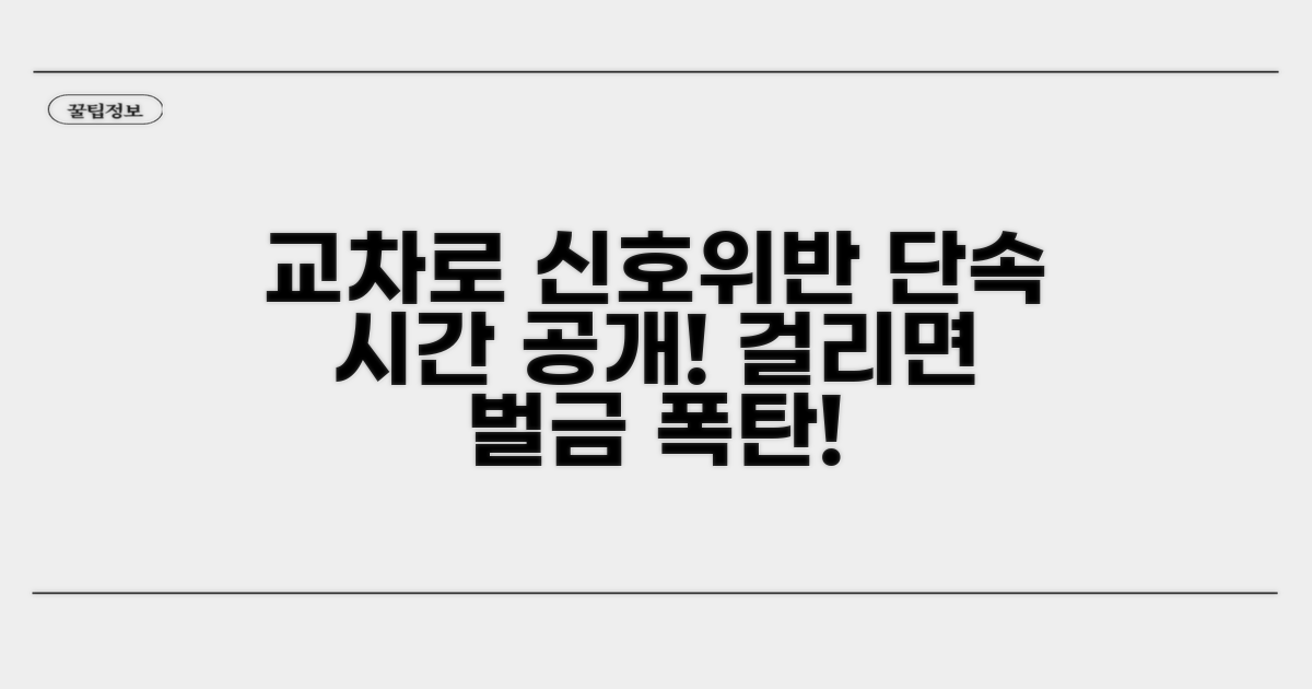 교차로 신호위반 단속 시간