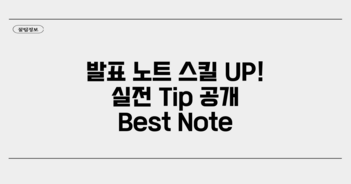 실전 발표! 노트 작성 스킬 UP