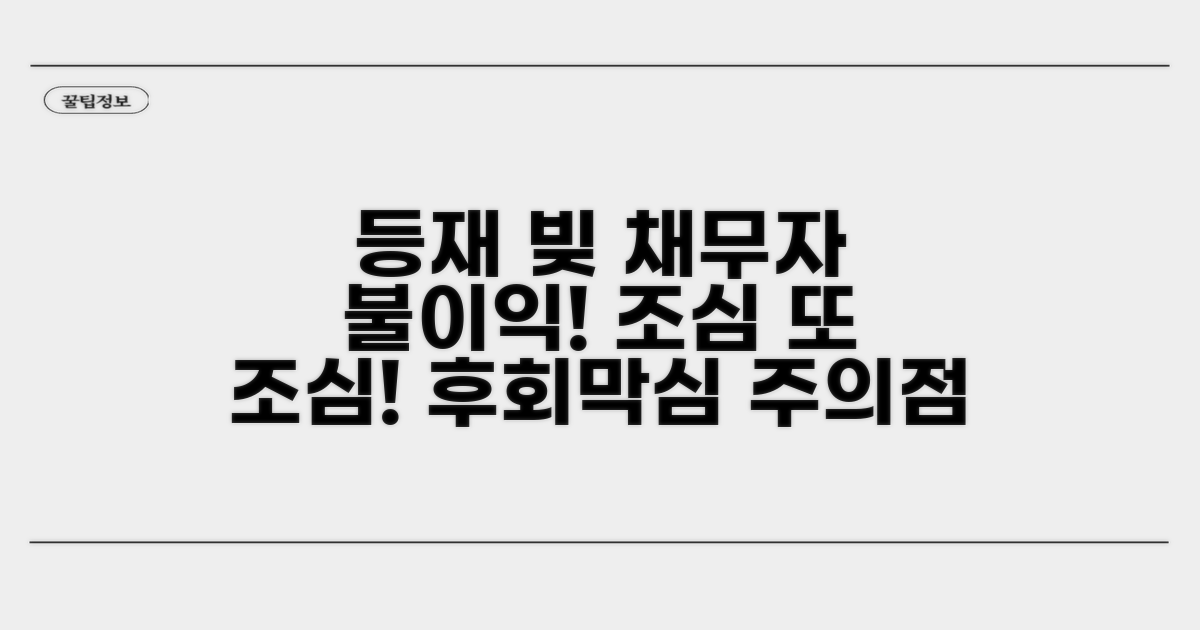 등재 시 채무자 불이익과 주의점