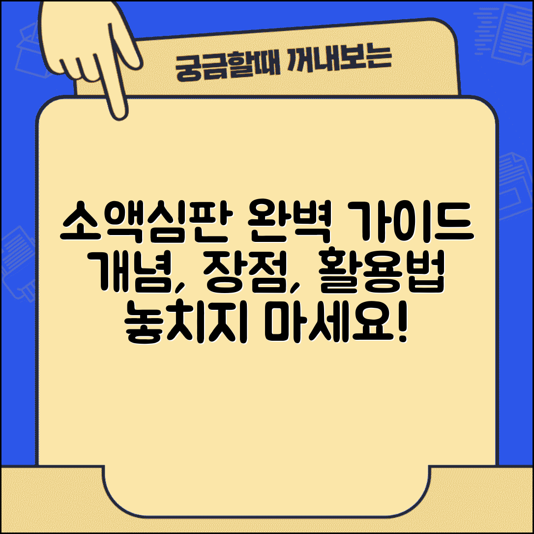 소액심판제도 개념 장점 활용법 | 소액심판 제도 완벽 이해 활용 가이드