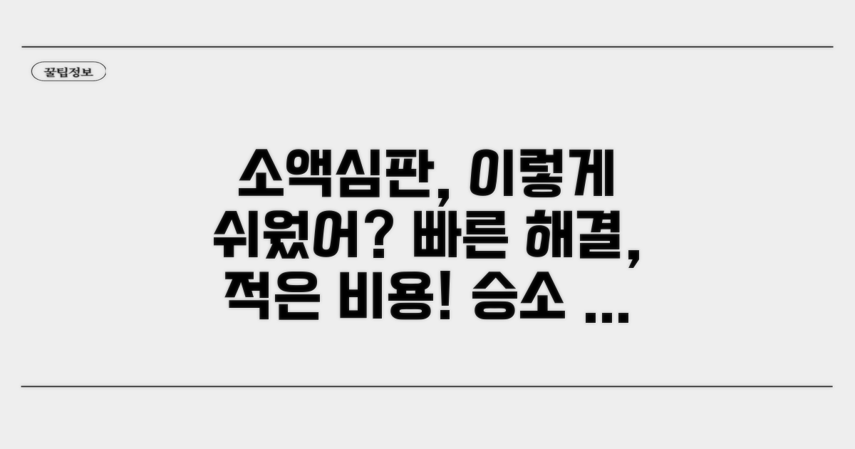 간단 명료한 소액심판 장점 분석