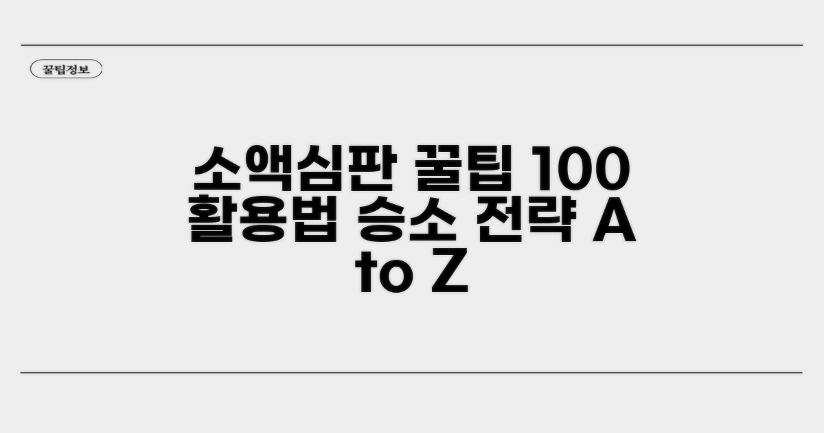 소액심판 100% 활용 꿀팁