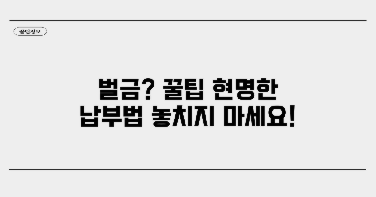 현명하게 벌금 납부하는 꿀팁