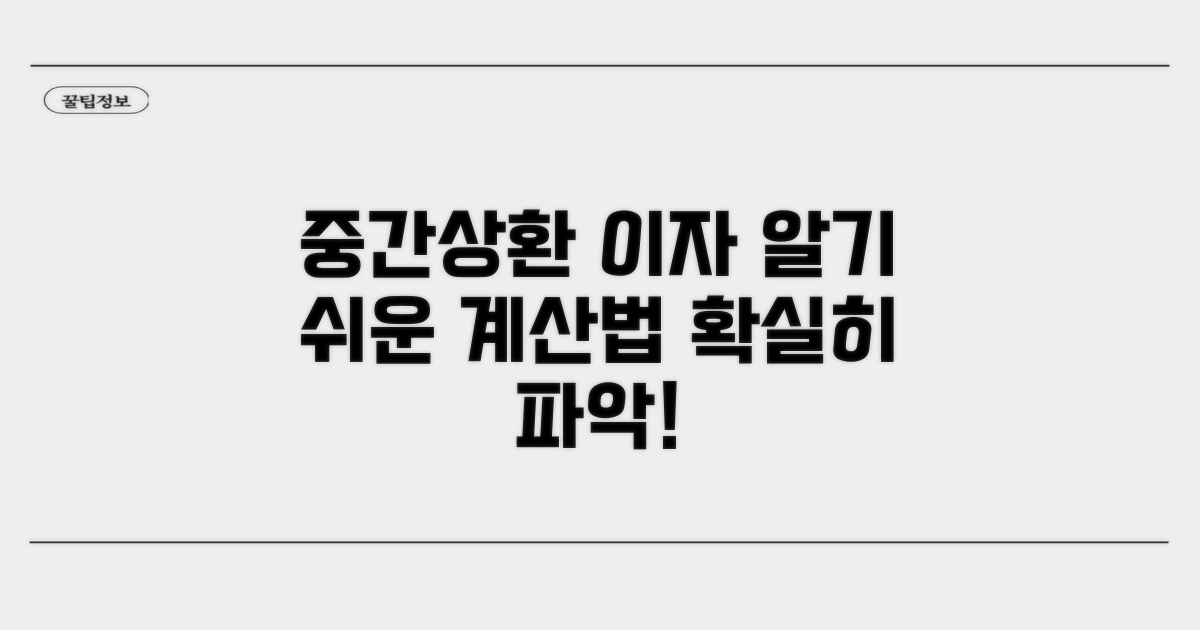 중간상환 이자, 이렇게 계산해요