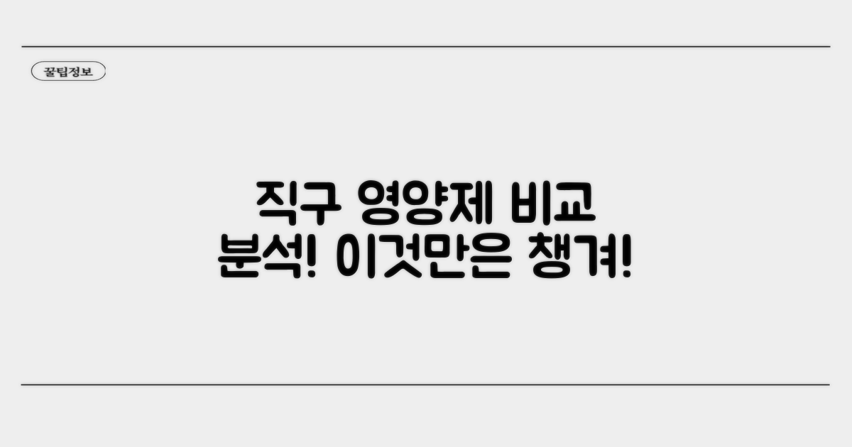 해외 직구 영양제와 비교 분석