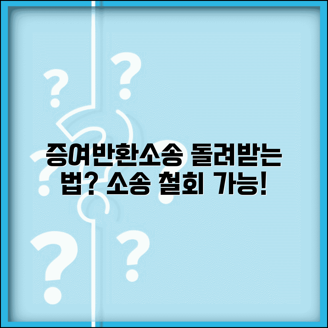 증여 반환 청구 소송 철회 | 증여 취소 반환 청구