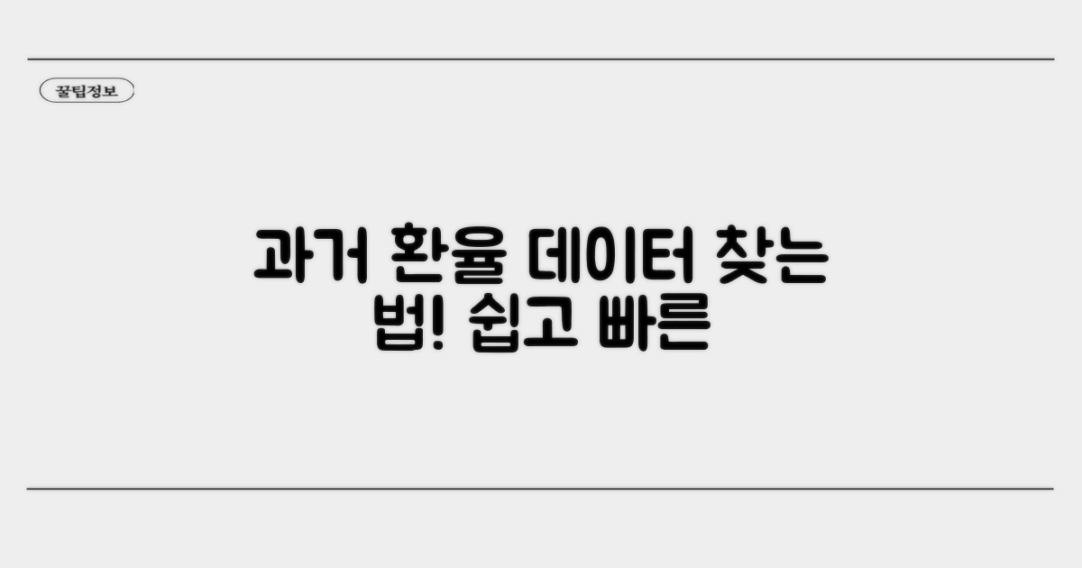 과거 환율 데이터 찾는 방법