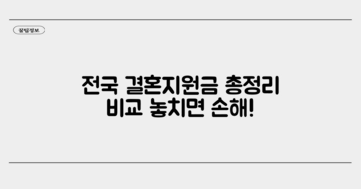 전국 결혼지원금 현황 분석