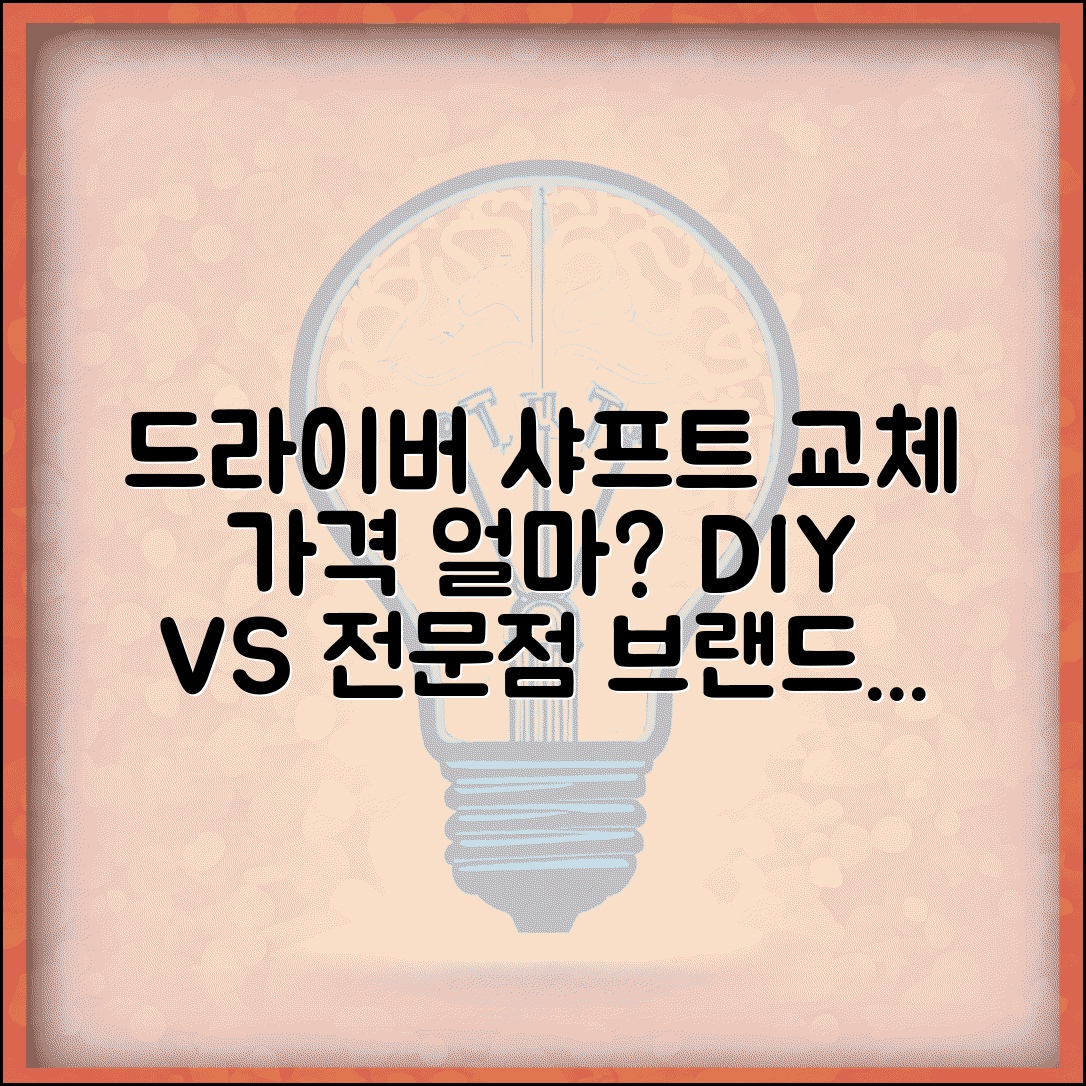드라이버 샤프트 교체비용 분석 | 브랜드별 가격 비교 | DIY vs 전문점 장단점