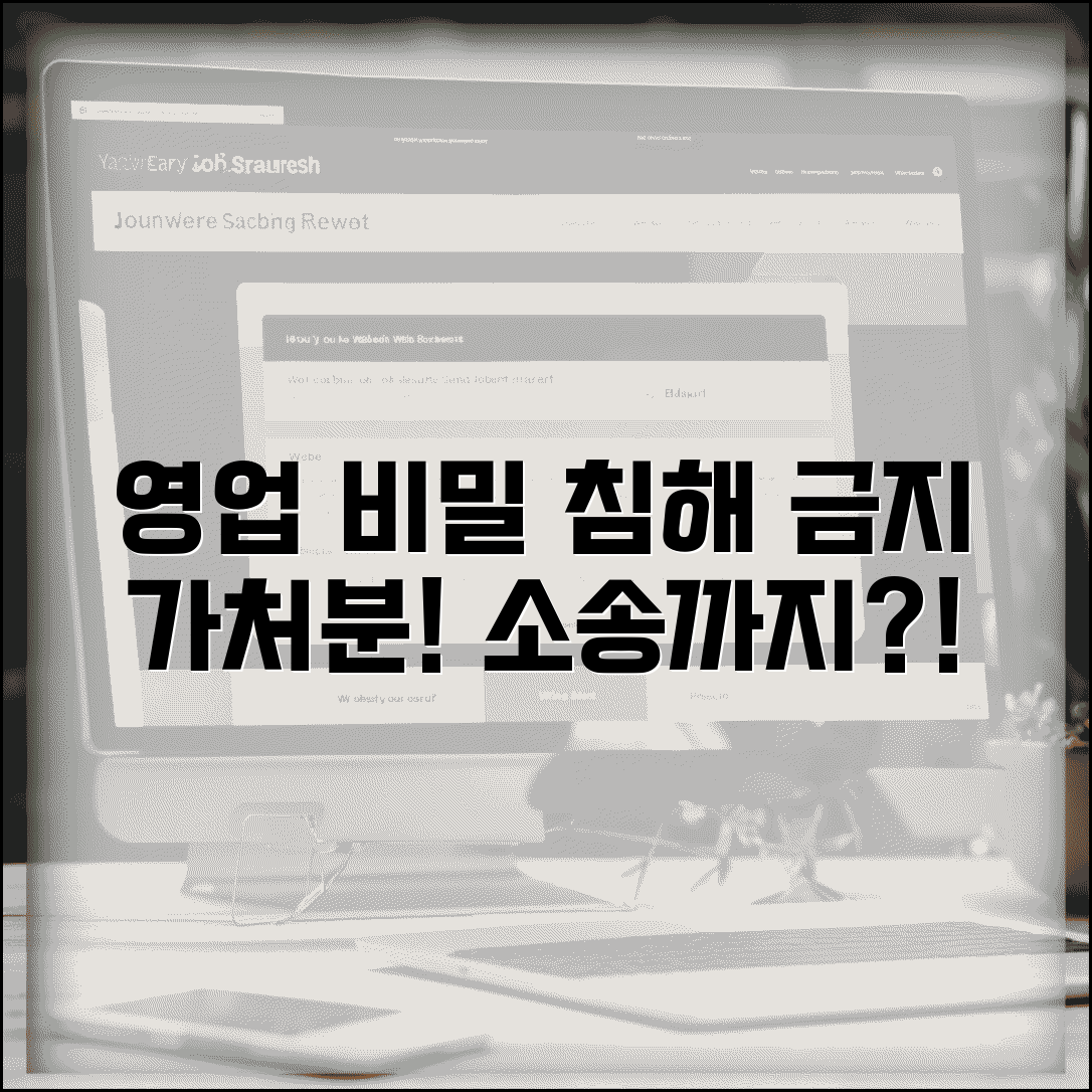 영업 비밀 침해 금지 가처분 | 영업 비밀 침해 소송