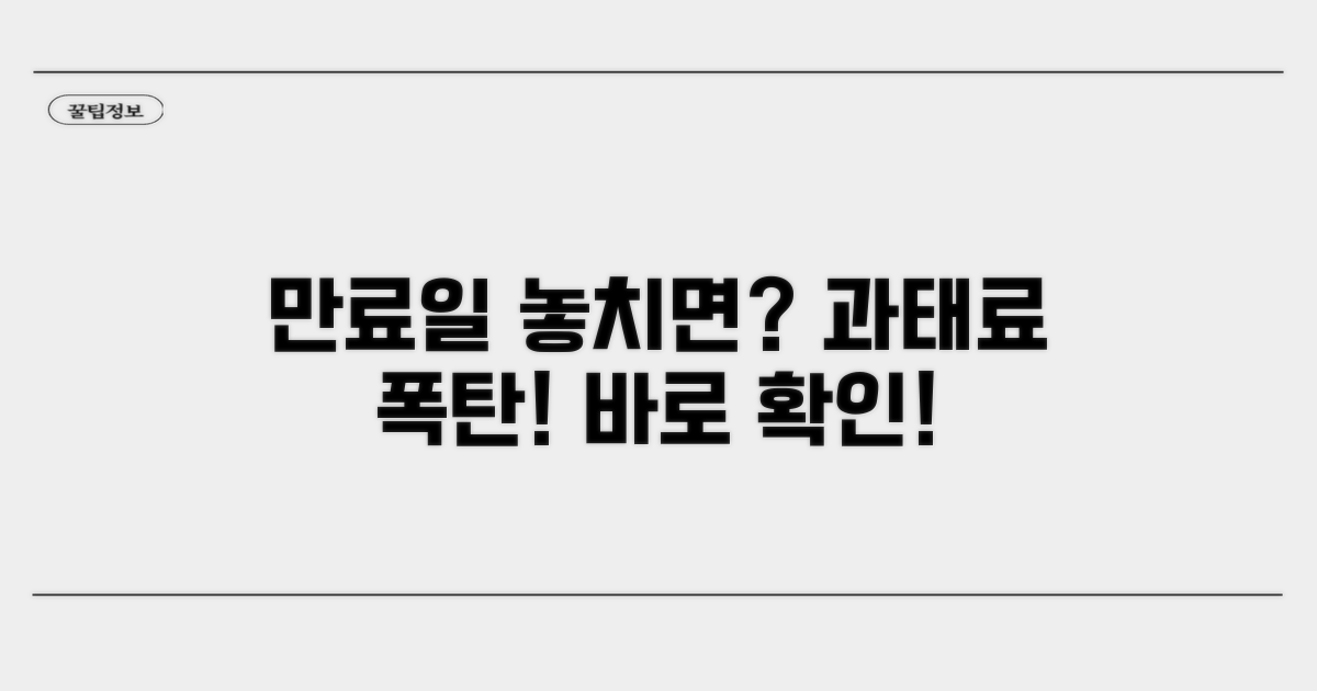 만료일 놓치면? 과태료 주의!