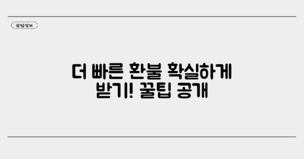 더 빠르고 확실한 환불 팁