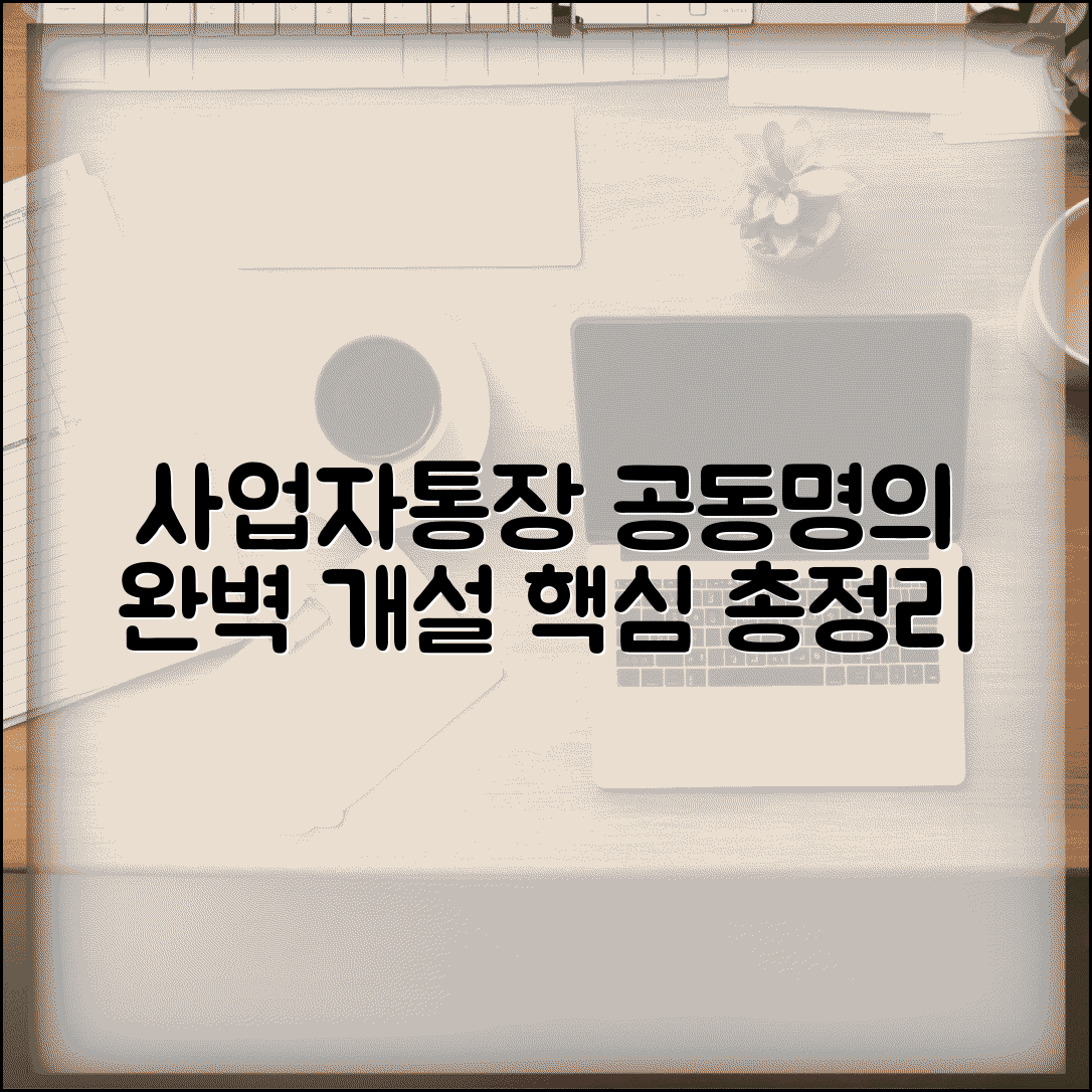 사업자통장 공동명의 개설 방법 | 공동 사업자통장 완벽 개설법