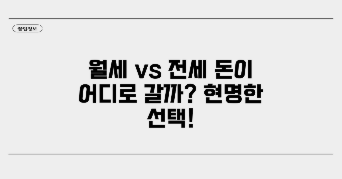 월세 vs 전세, 비용 비교 분석