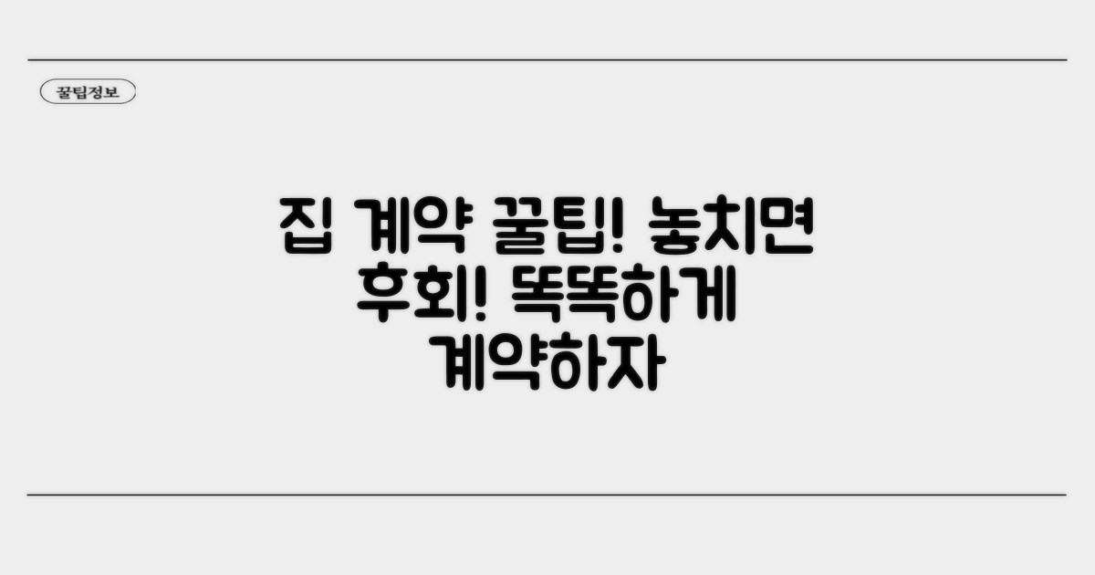 현명한 집 계약을 위한 꿀팁