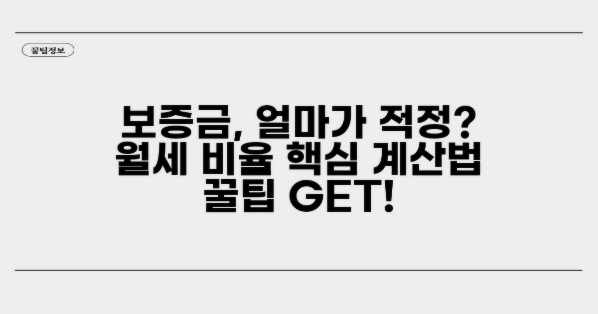 월세 보증금 적정 비율 계산법