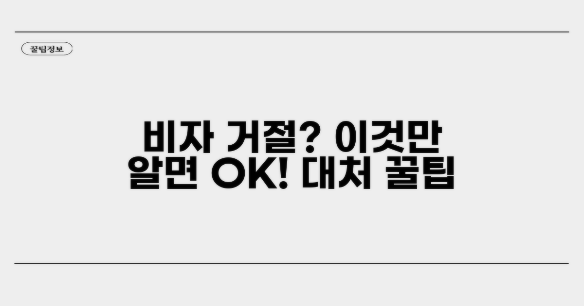 비자 거절 시 대처 방법과 팁