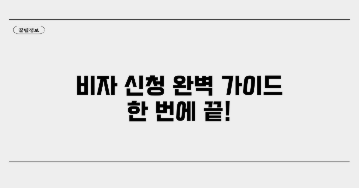 비자 신청 절차, 단계별 완전 정복