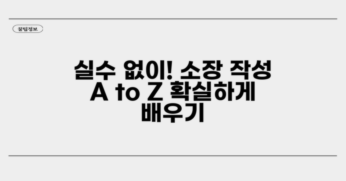 단계별 소장 작성, 실수 없이 따라하기