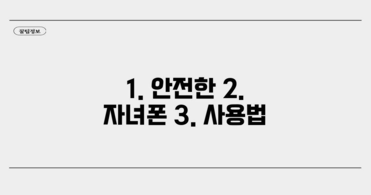 안전한 자녀폰 사용법