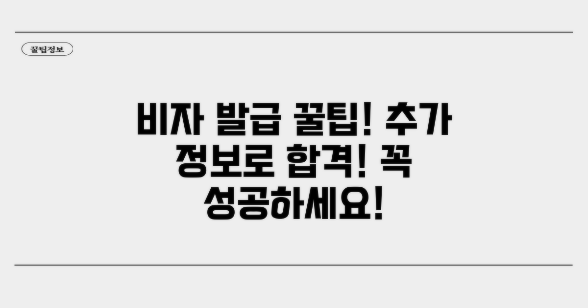 비자 발급 성공을 위한 추가 팁