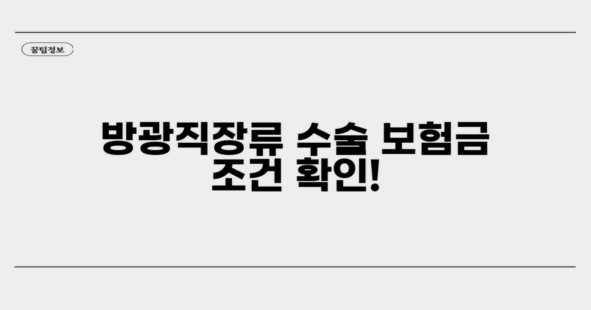 방광류 직장류 수술 보장 조건 알아보기