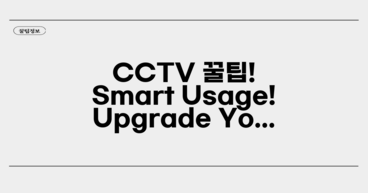 CCTV 활용 꿀팁과 추가 정보