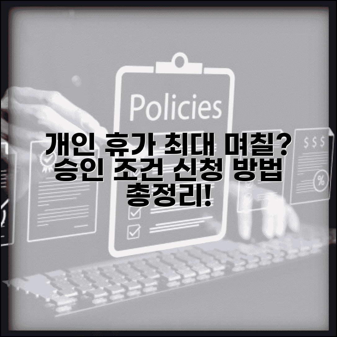 개인 사정 휴가 연간 몇 일 | 사용 한도와 승인 조건, 신청 방법 총정리