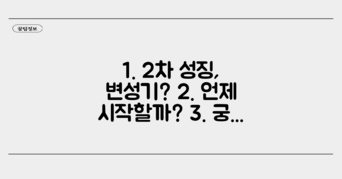 2차 성징, 변성기 언제 시작할까?