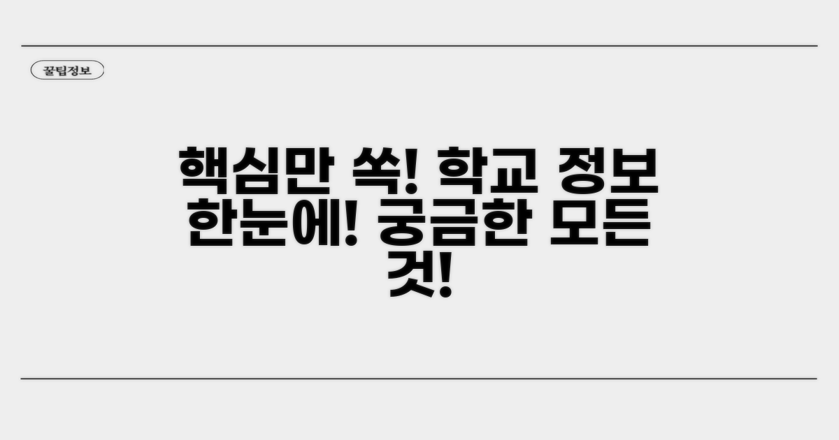 내 학교 정보 한눈에 확인하는 법