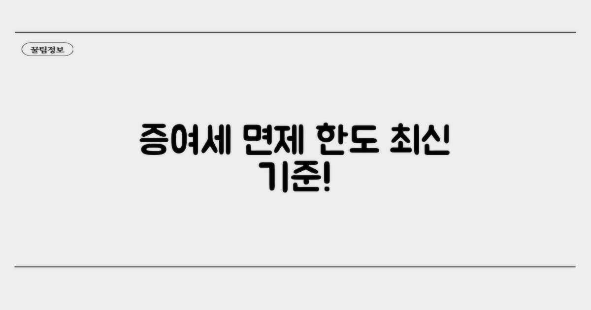 증여세 면제 한도 최신 기준 확인