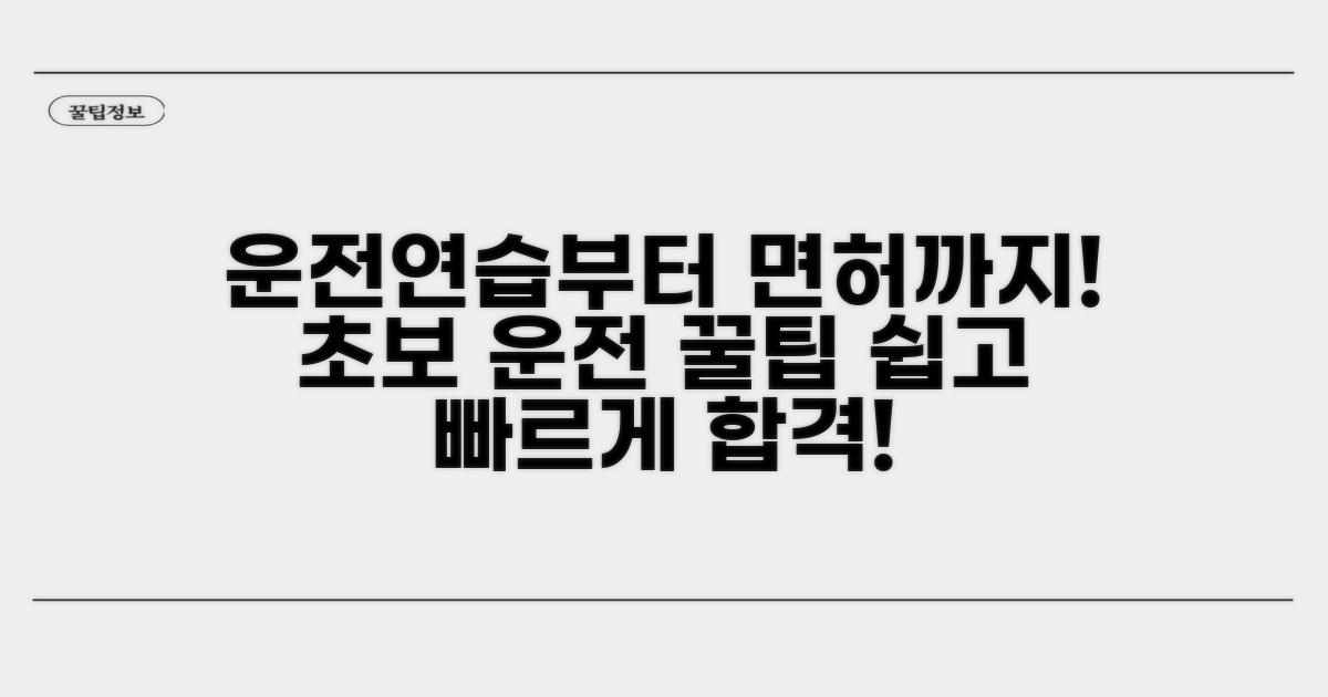 운전연습 시작부터 면허까지