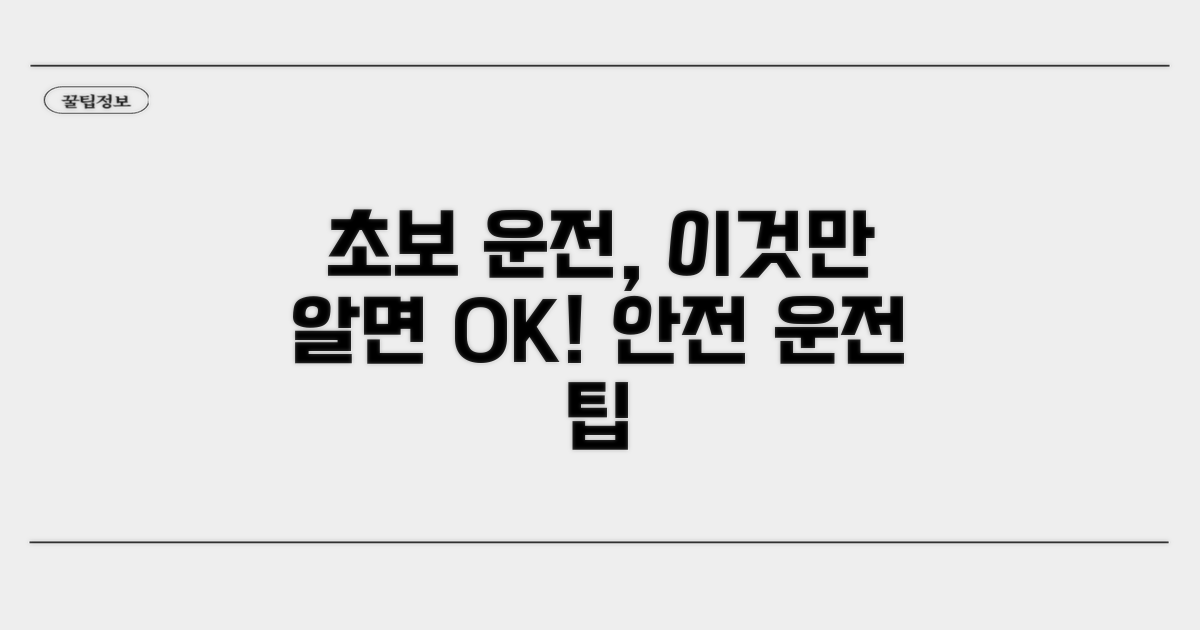 초보 운전자를 위한 추가 팁