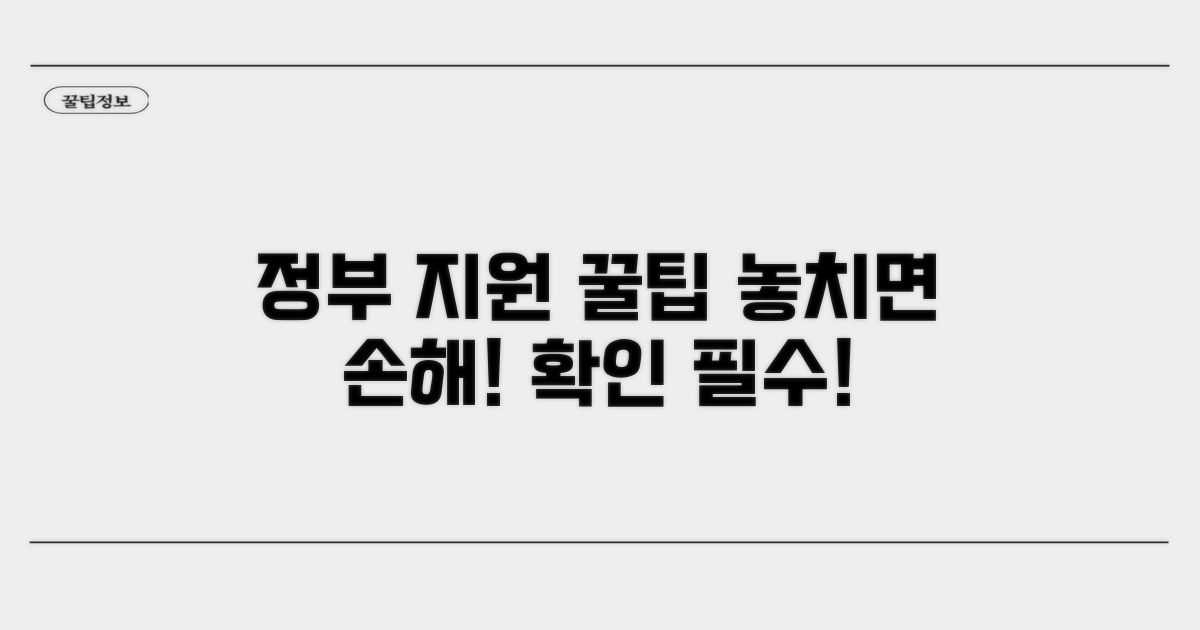 정부 지원 자격, 꼼꼼히 확인하기