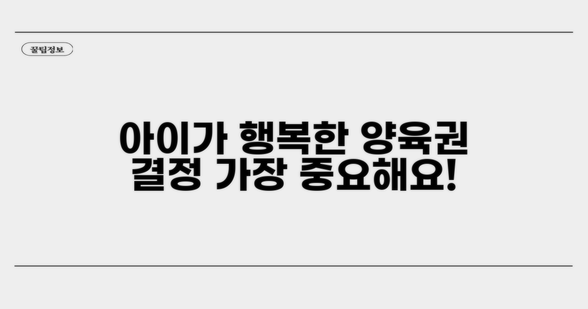 아이가 행복한 양육권 결정 기준