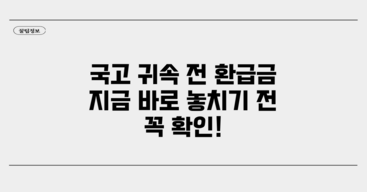 국고 귀속 전, 환급금 찾는 절차