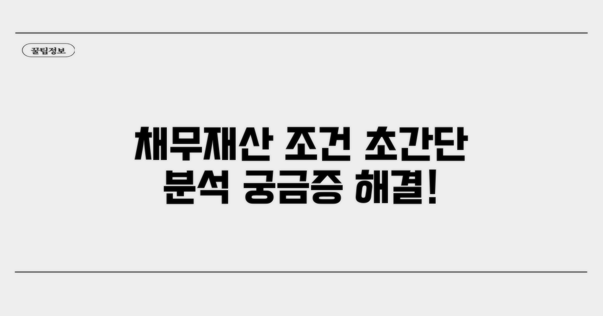 채무 기준과 재산 요건 상세 분석