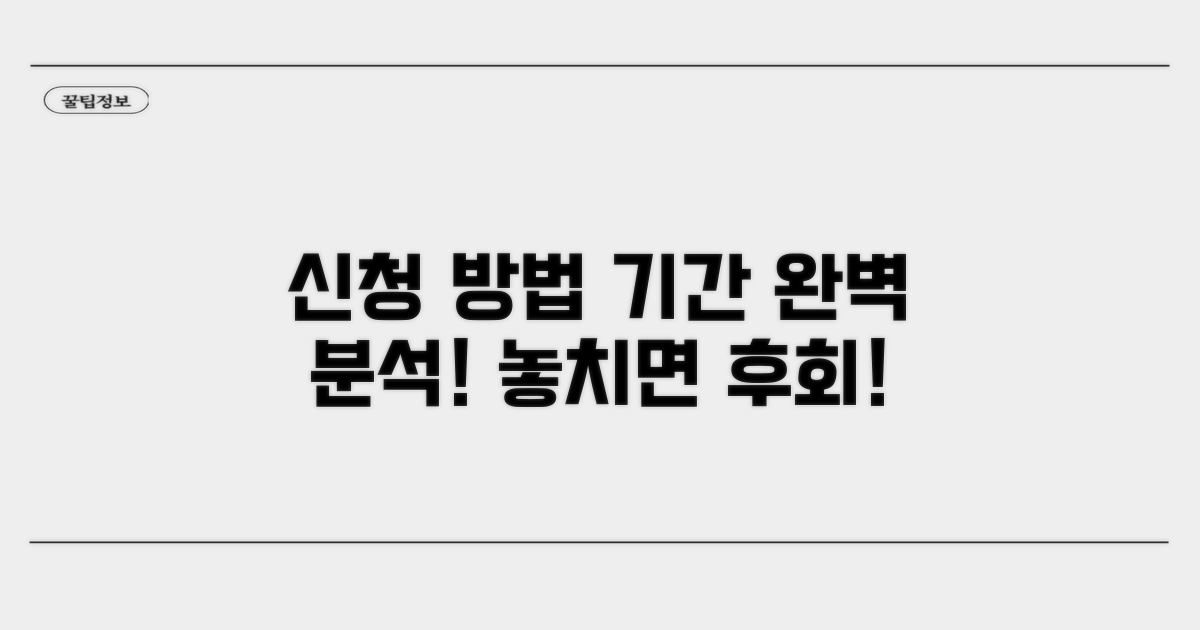 신청 기간과 방법 완벽 분석