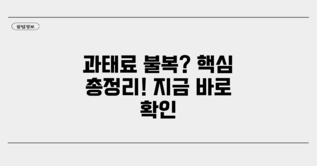 과태료 이의신청 핵심 총정리