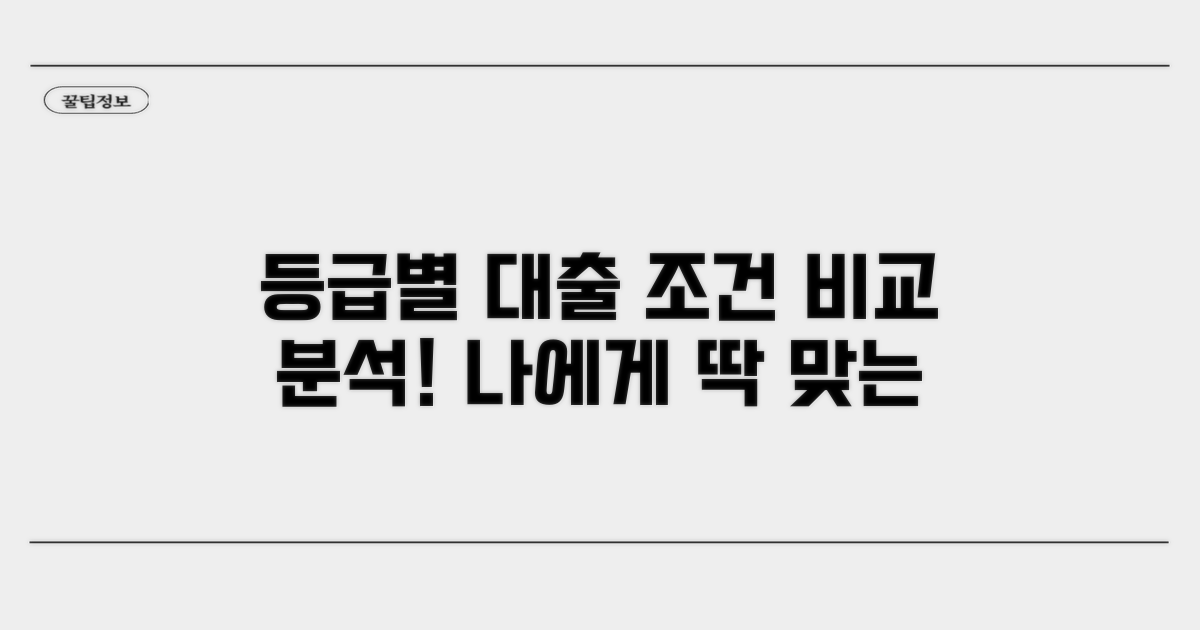 등급별 대출 조건 비교