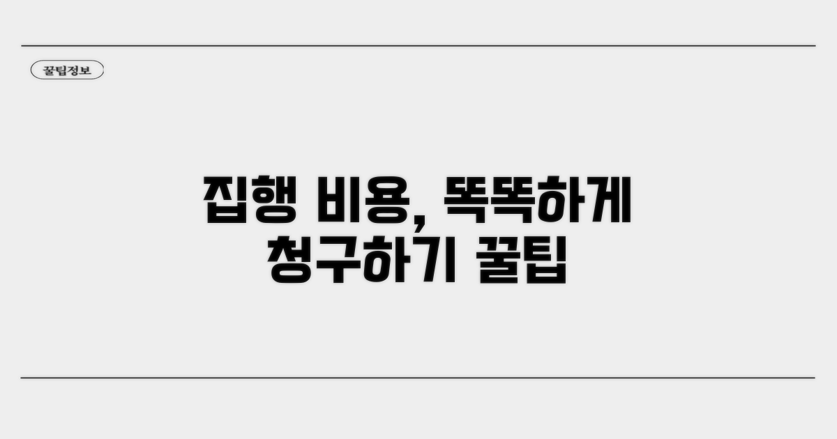집행 비용 청구, 어떻게 할까?