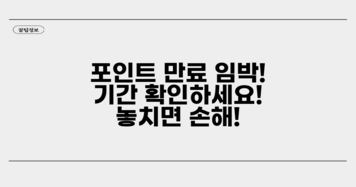 주의! 포인트 유효기간 확인 필수