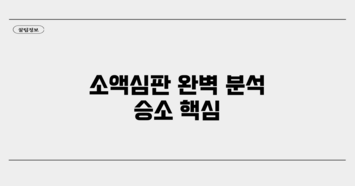 소액심판 절차 완벽 분석