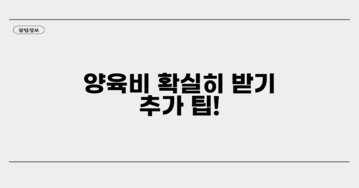 추가 팁으로 양육비 확실히 받기