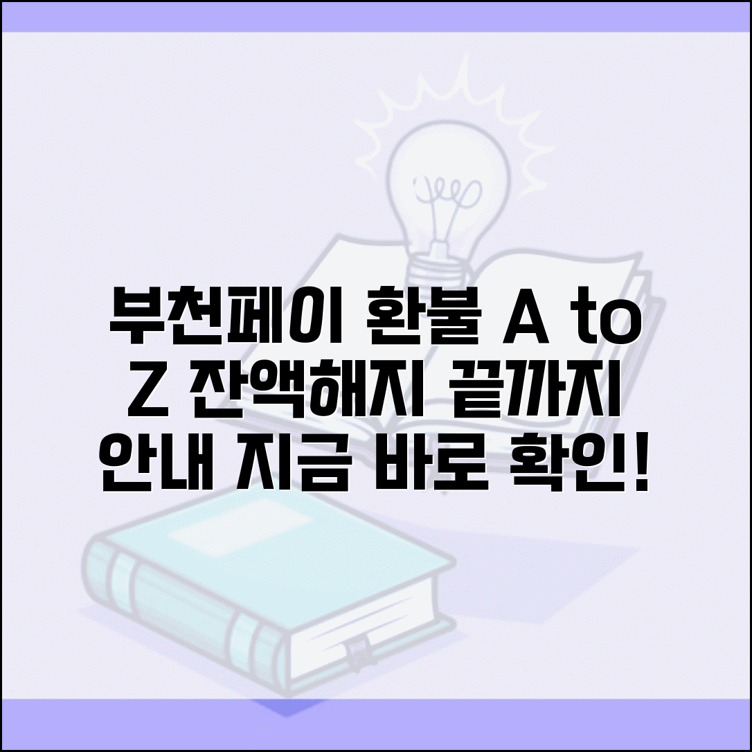 부천페이 환불 방법 | 잔액 및 해지 환불 절차 완벽 정리