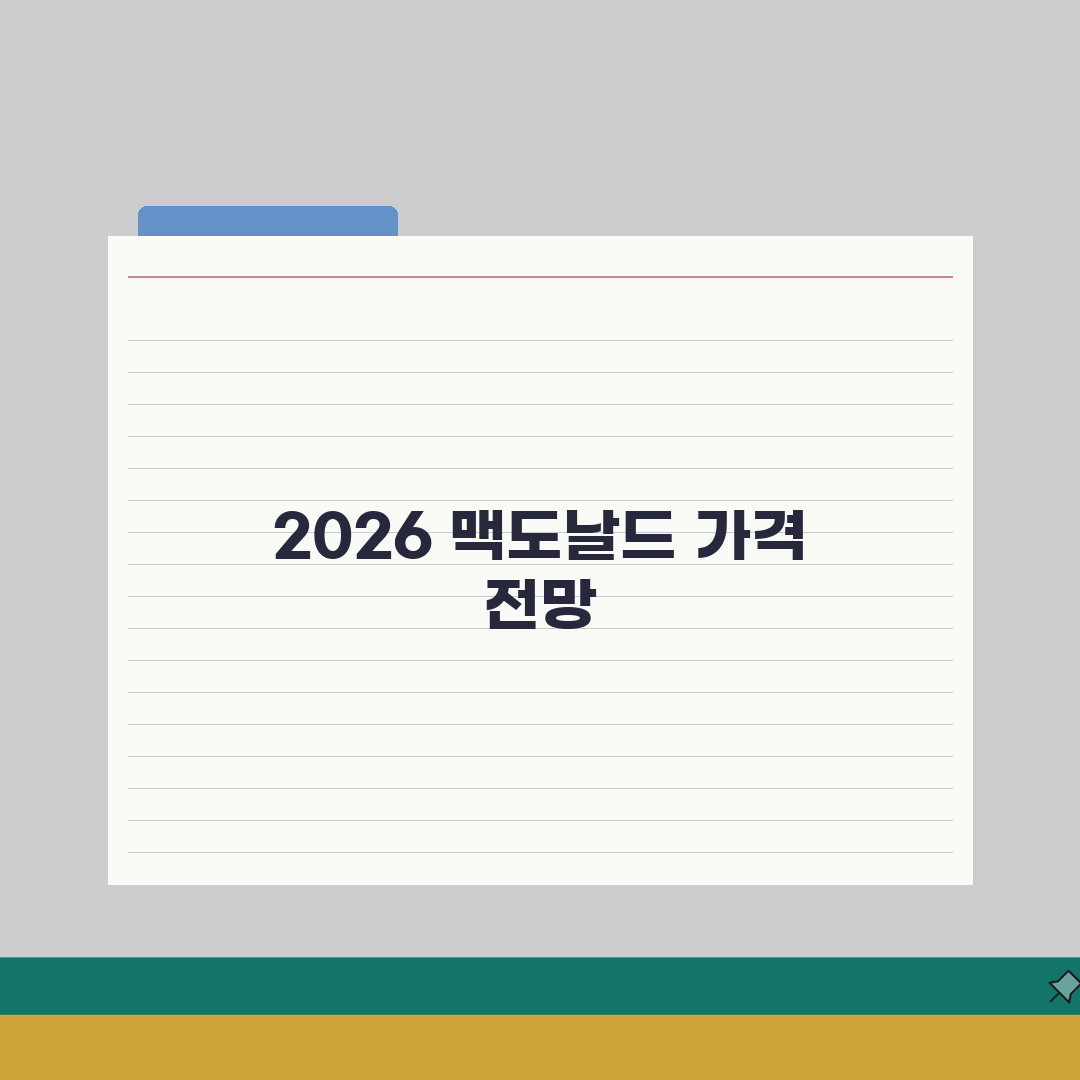 맥도날드 메뉴 가격 2026 업데이트 | 인상된 항목과 할인 정보 완벽가이드: 5가지 핵심